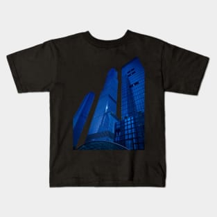 Blue Skyscrapers Manhattan New York City Kids T-Shirt